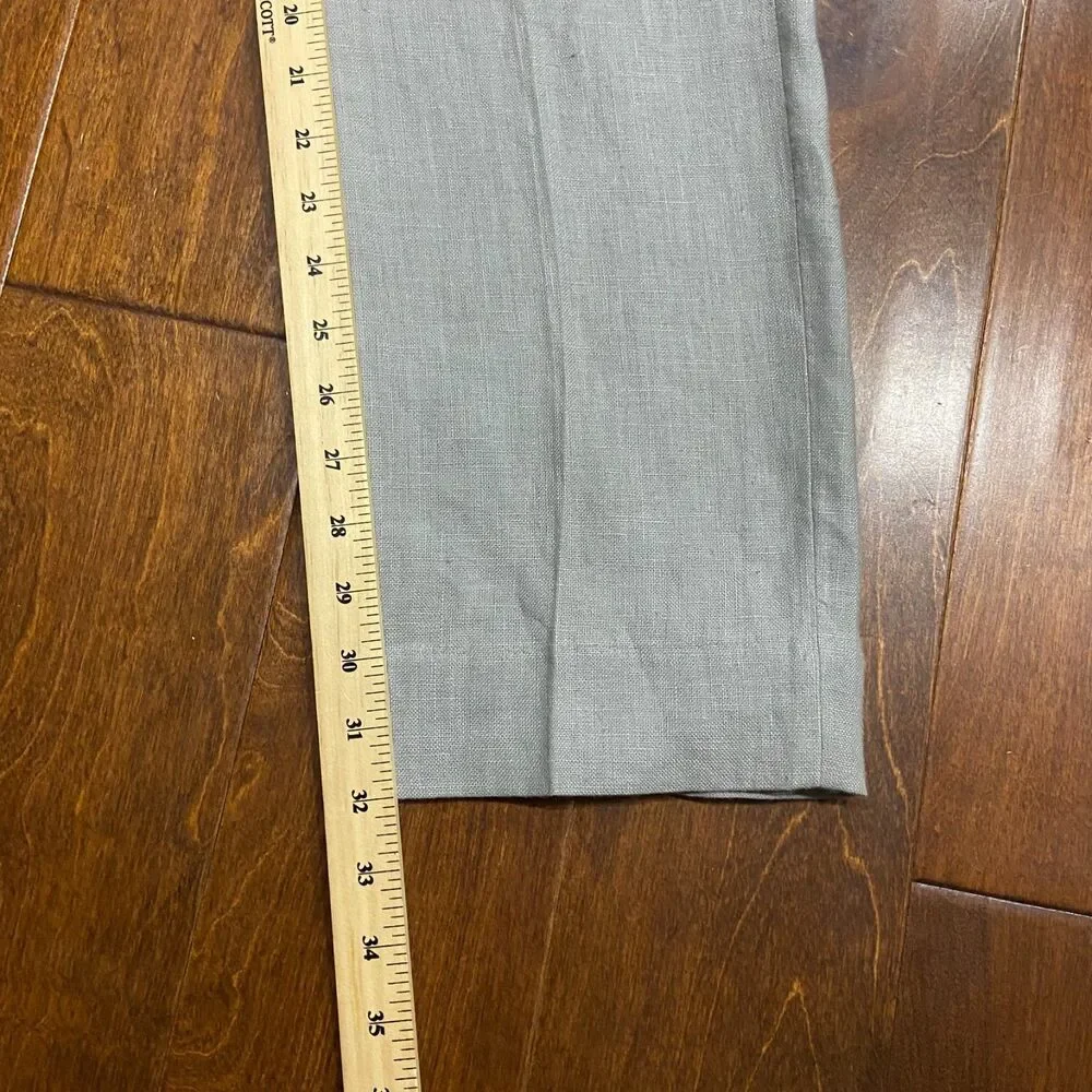 J. Crew Ludlow Slim Irish Linen Light Gray Casual Pants Men's Size 33W x 34L